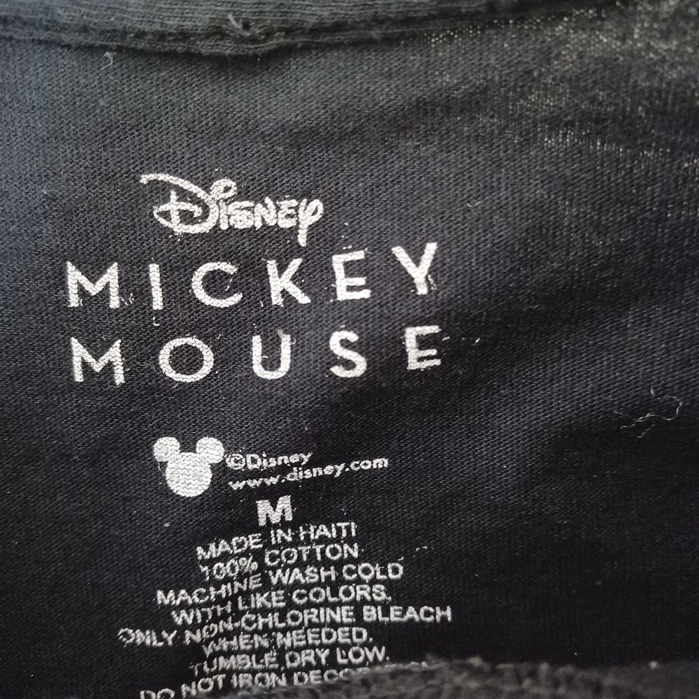 Disney Mickey Mouse Tee Md Black Checkered Black Yellow 90s Graphic Womens - Picture 4 of 7
